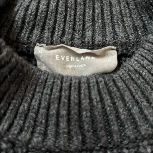 Everlane Dark Charcoal Ribbed Turtleneck Sweater - Picture 5 of 8